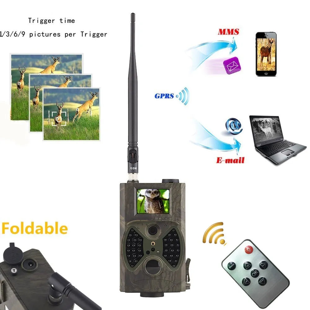 16MP Night Vision Hunting Trail Camera 2G MMS SMS SMTP HC300M Celluar Waterproof Wildcamera