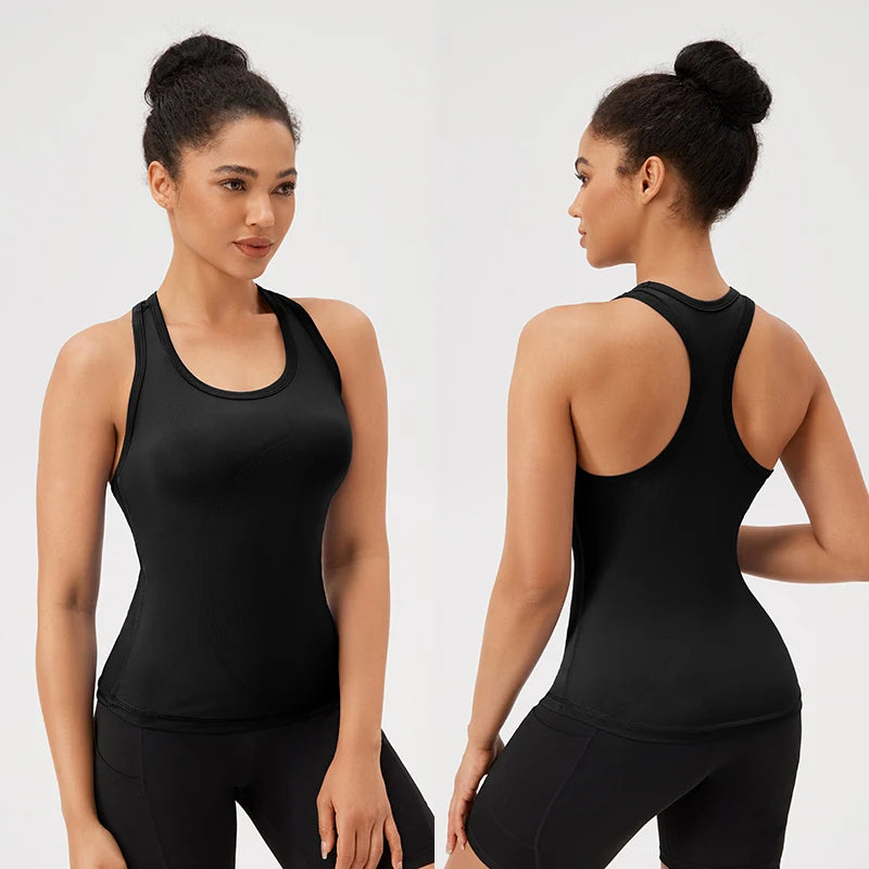 Yoga Vest Women Gym Sleeveless Training Sportswear Tank Tops
