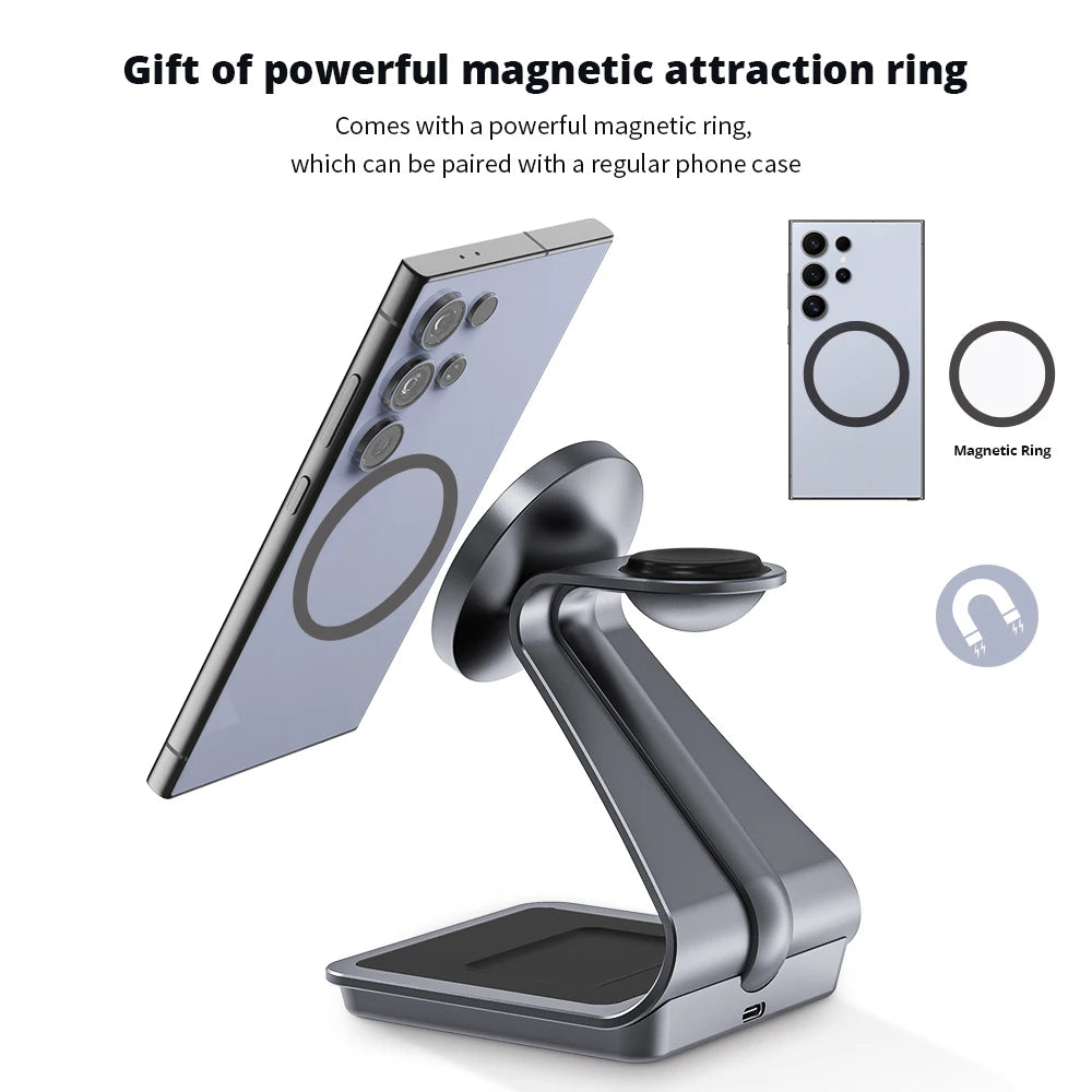 Bonola Magnetic 3 in 1 Wireless Charger Station for Samsung