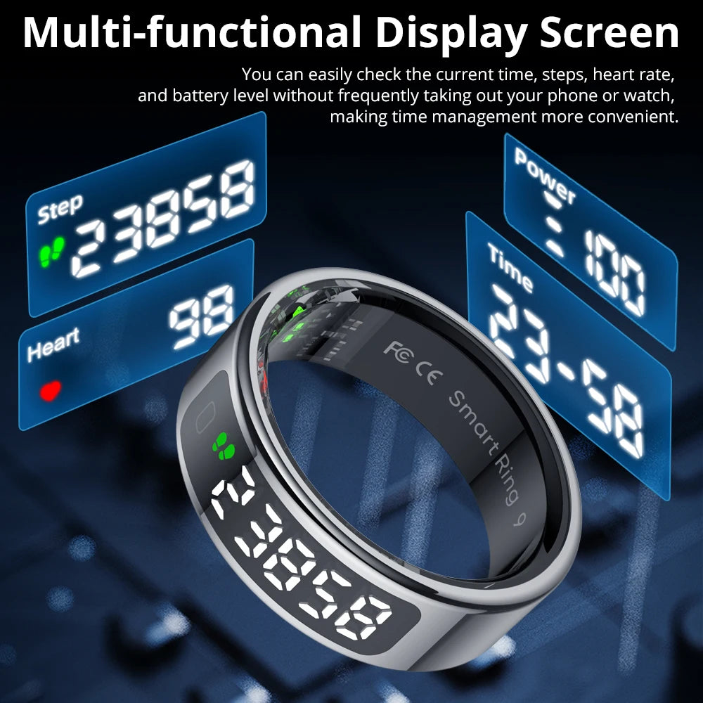 COLMI R12 Smart Ring with Display Screen and Touch, Health Manager, Wireless Charging
