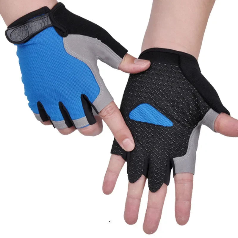 Fingerless Sport Gloves, Non-Slip Wrist Protection for Fitness and Cycling
