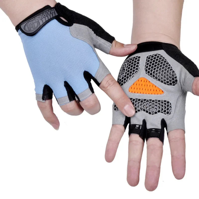 Fingerless Sport Gloves, Non-Slip Wrist Protection for Fitness and Cycling