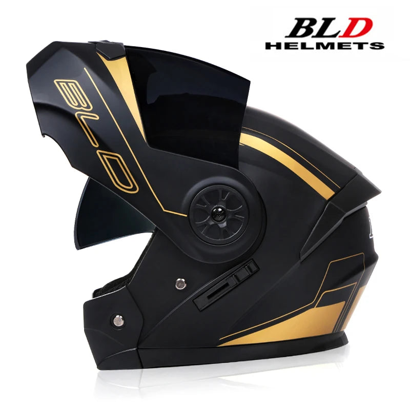 BLD Personalized Motorcycle Full Face Helmet Dual Lens Helmets
