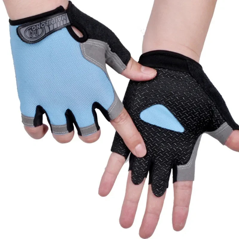 Fingerless Sport Gloves, Non-Slip Wrist Protection for Fitness and Cycling