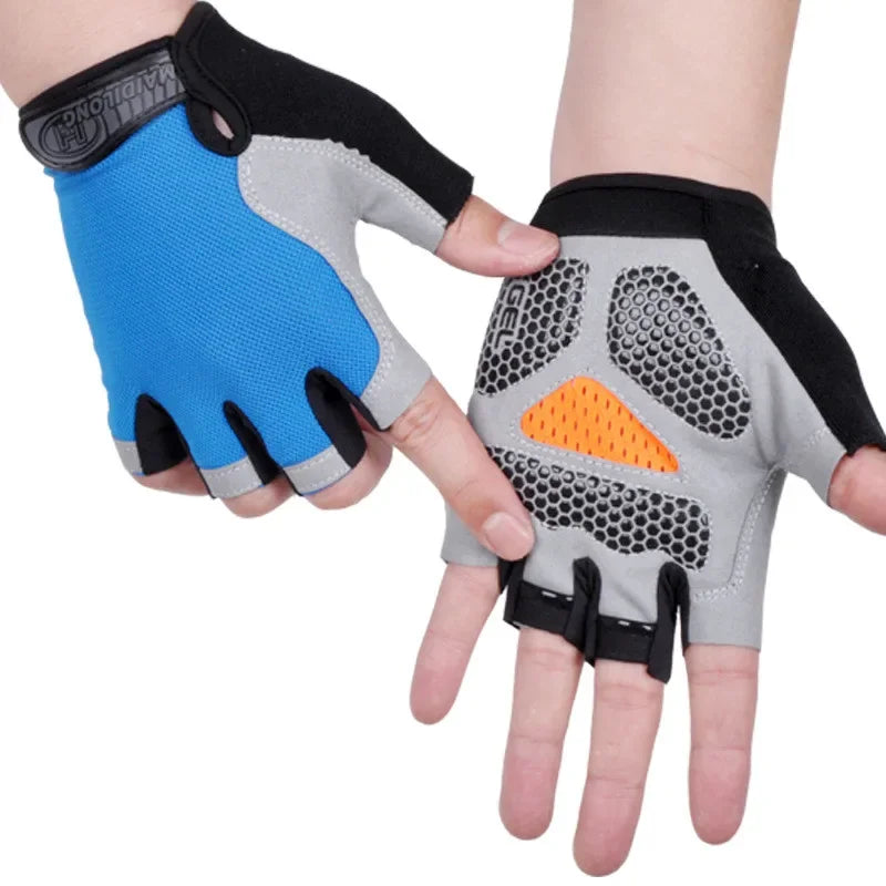 Fingerless Sport Gloves, Non-Slip Wrist Protection for Fitness and Cycling