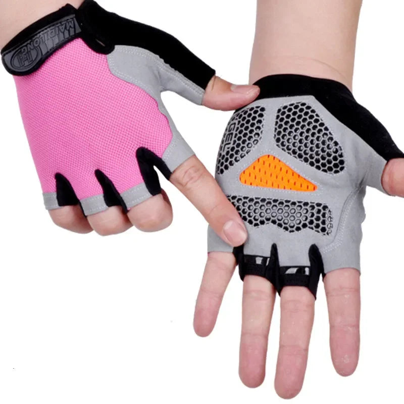 Fingerless Sport Gloves, Non-Slip Wrist Protection for Fitness and Cycling