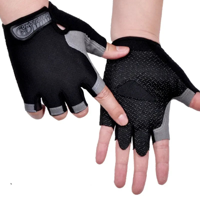 Fingerless Sport Gloves, Non-Slip Wrist Protection for Fitness and Cycling