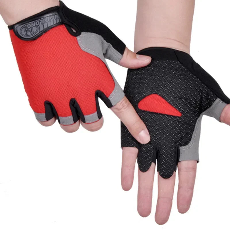 Fingerless Sport Gloves, Non-Slip Wrist Protection for Fitness and Cycling