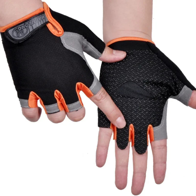 Fingerless Sport Gloves, Non-Slip Wrist Protection for Fitness and Cycling