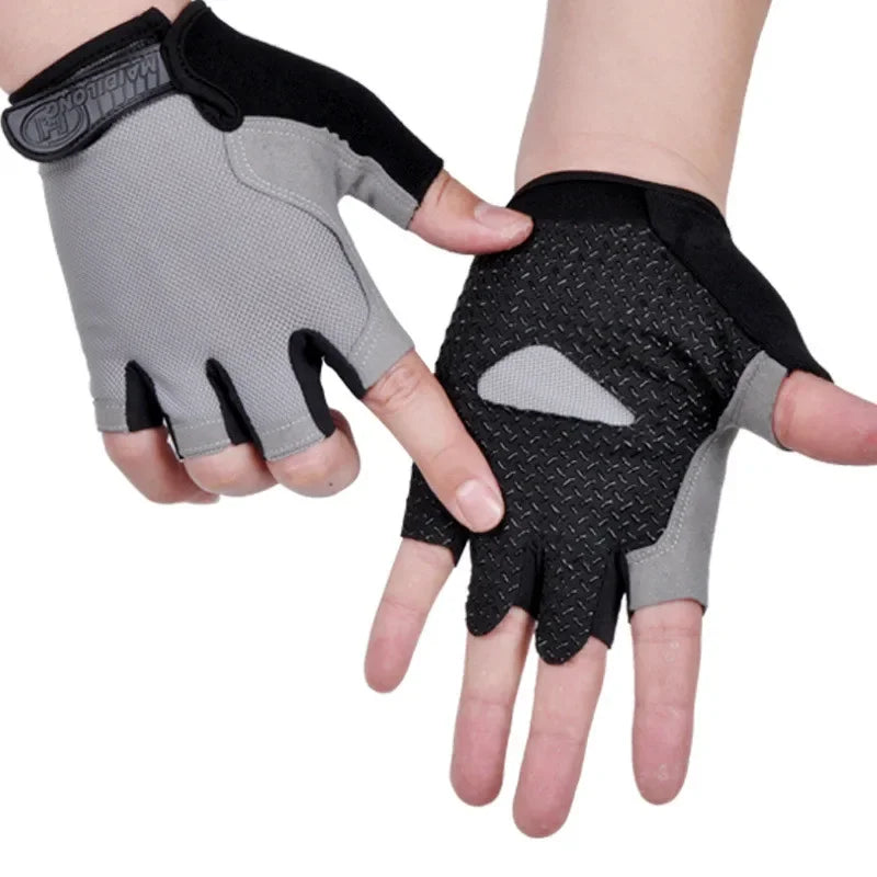 Fingerless Sport Gloves, Non-Slip Wrist Protection for Fitness and Cycling