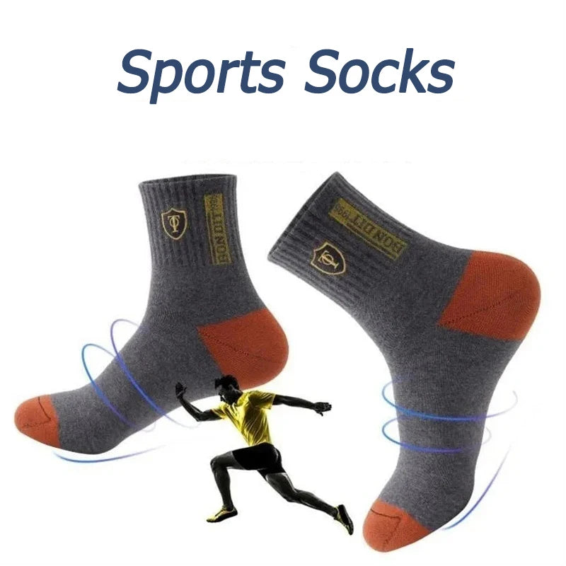 5 Pairs Spring And Fall Men Sports Socks Sweat Absorbent Thin Basketball SOCKS