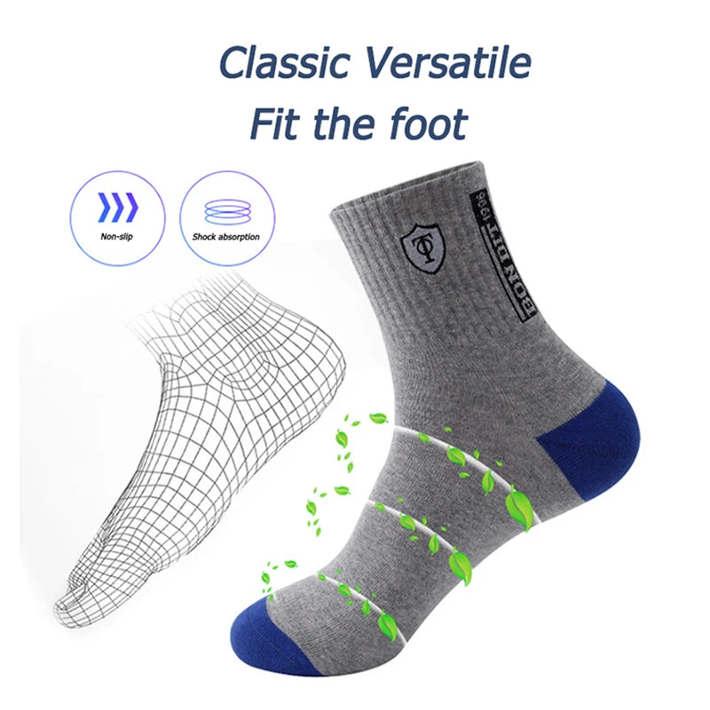 5 Pairs Spring And Fall Men Sports Socks Sweat Absorbent Thin Basketball SOCKS