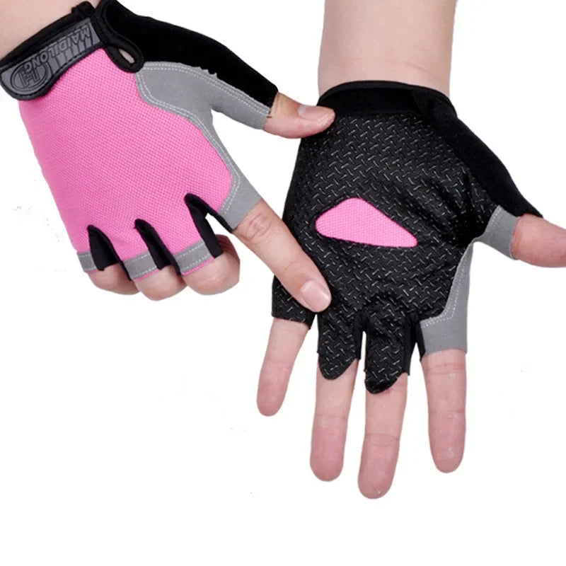 Fingerless Sport Gloves, Non-Slip Wrist Protection for Fitness and Cycling