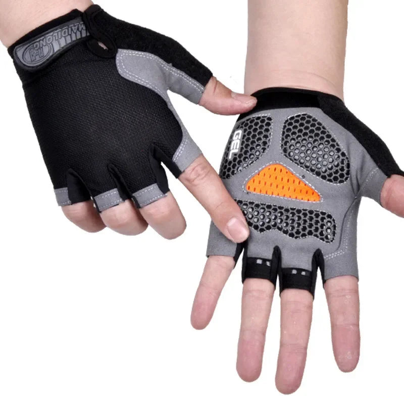 Fingerless Sport Gloves, Non-Slip Wrist Protection for Fitness and Cycling