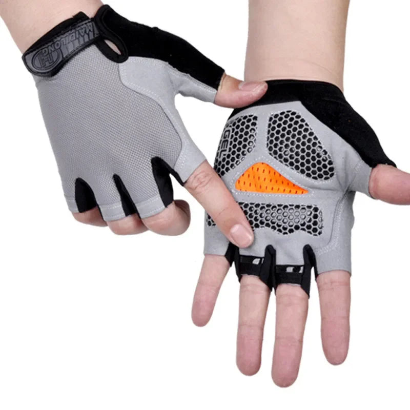 Fingerless Sport Gloves, Non-Slip Wrist Protection for Fitness and Cycling