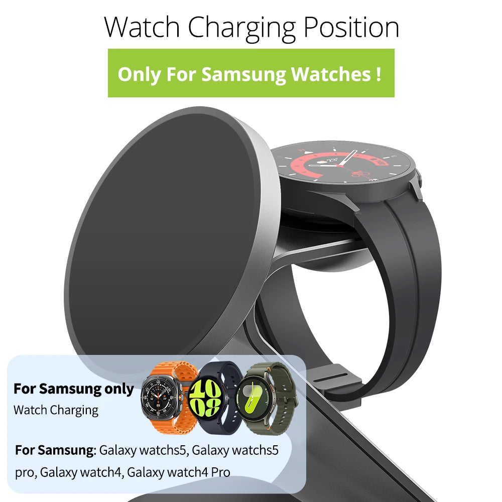 Bonola Magnetic 3 in 1 Wireless Charger Station for Samsung
