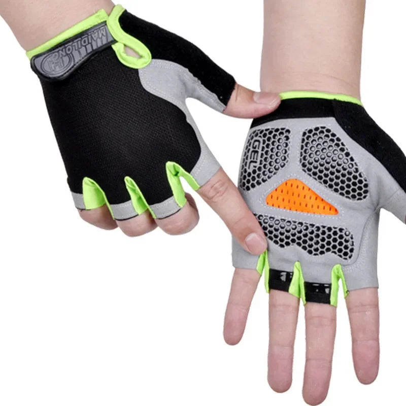 Fingerless Sport Gloves, Non-Slip Wrist Protection for Fitness and Cycling